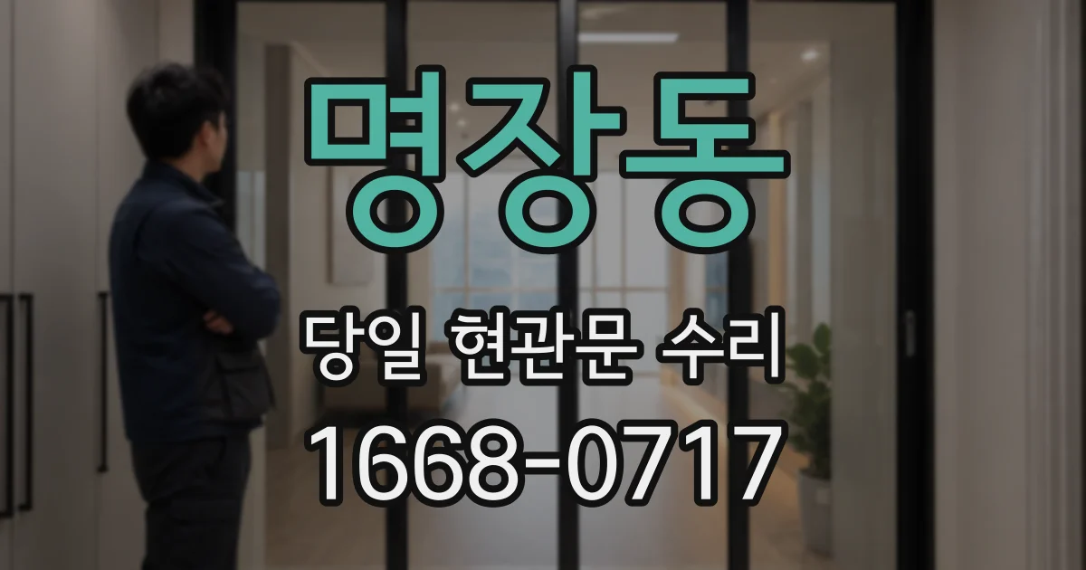 명장동 당일 현관문 수리