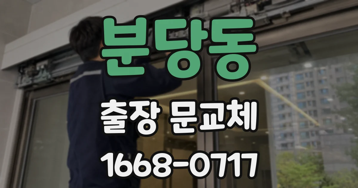 분당동 출장 문교체