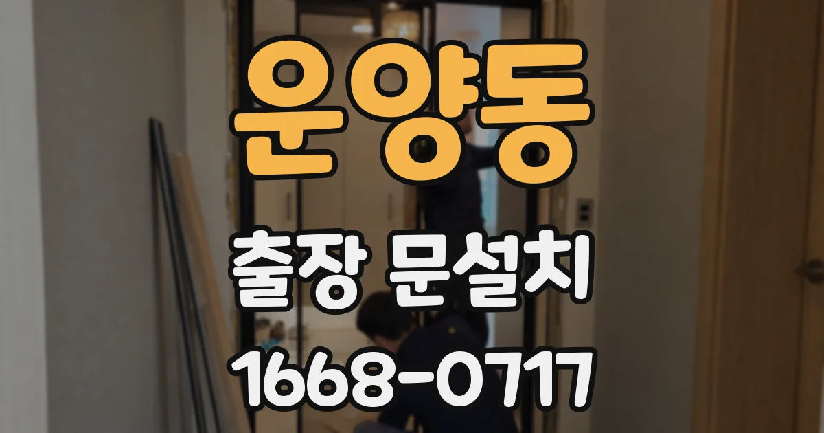 운양동 출장 문설치