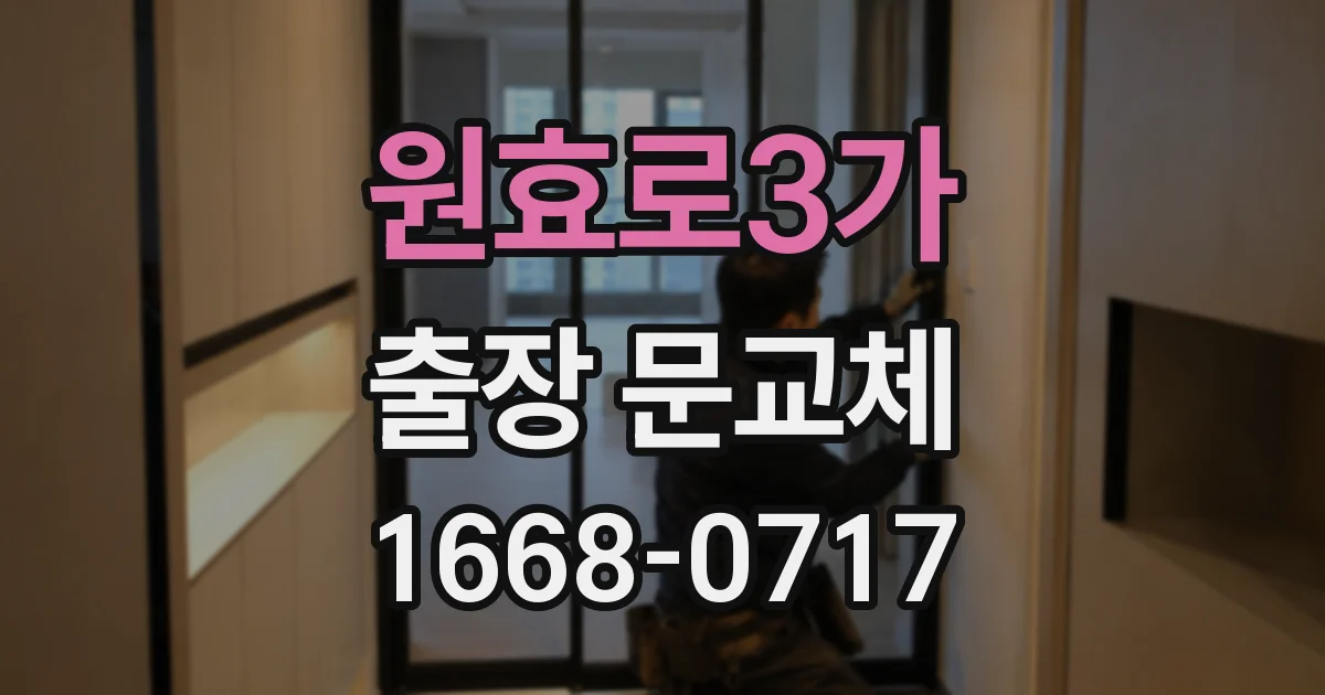 원효로3가 출장 문교체