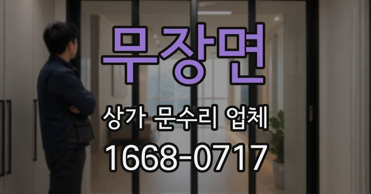 무장면 상가 문수리 업체