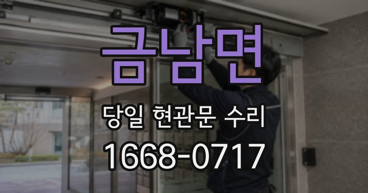 금남면 당일 현관문 수리