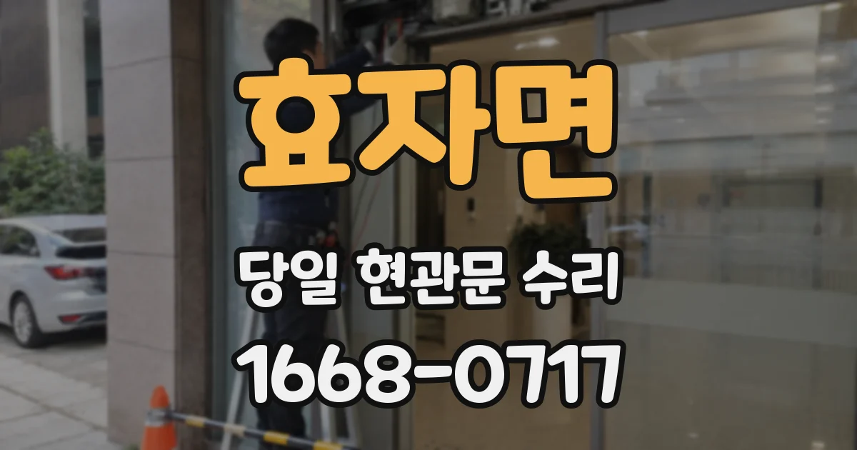 효자면 당일 현관문 수리