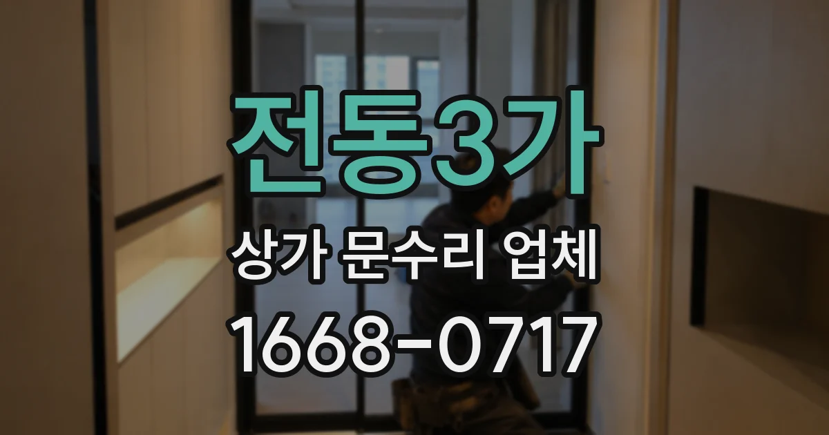 전동3가 상가 문수리 업체