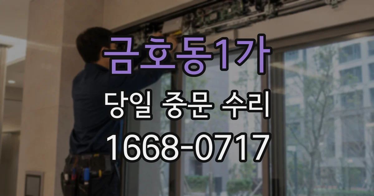 금호동1가 당일 중문 수리