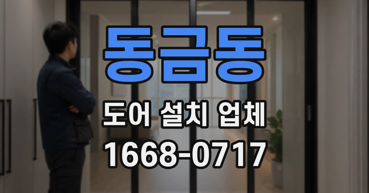 동금동 도어 설치 업체