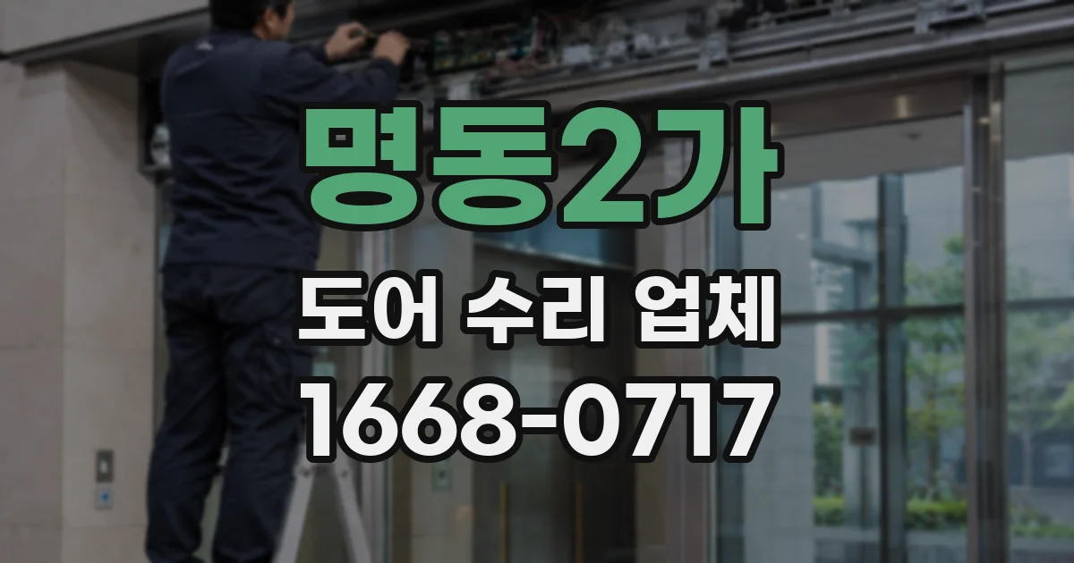 명동2가 도어 수리 업체