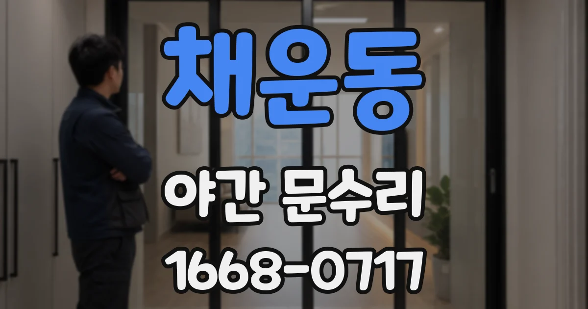 채운동 야간 문수리