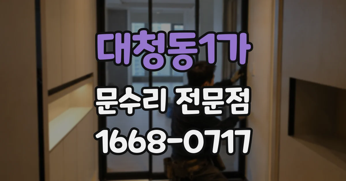 대청동1가 문수리 전문점