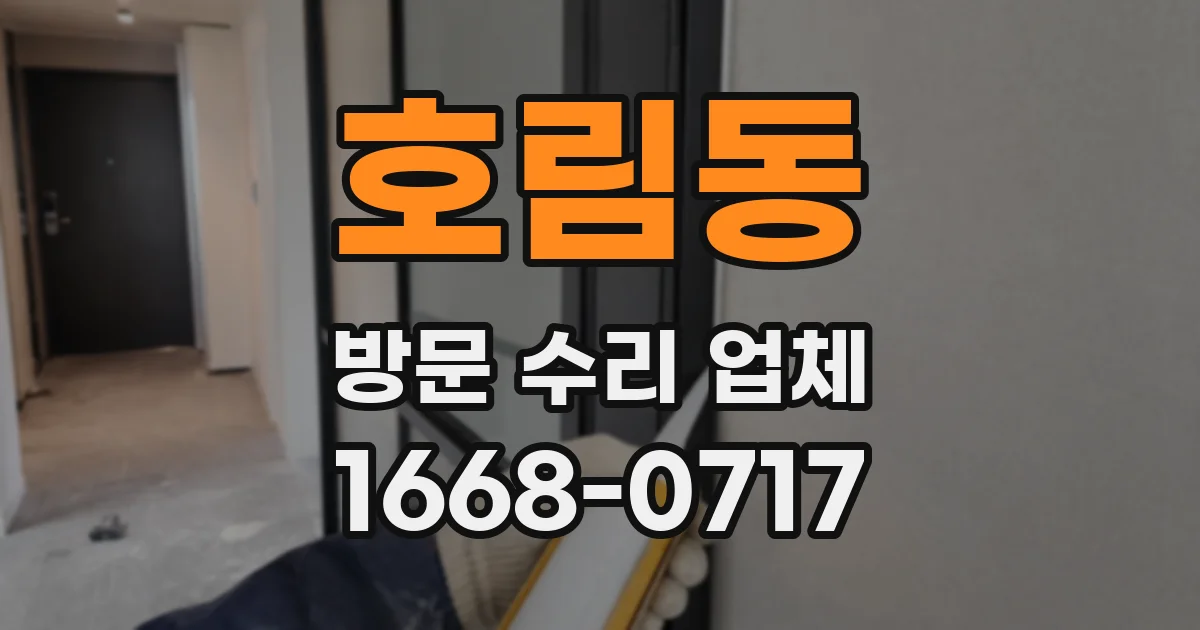 호림동 방문 수리 업체