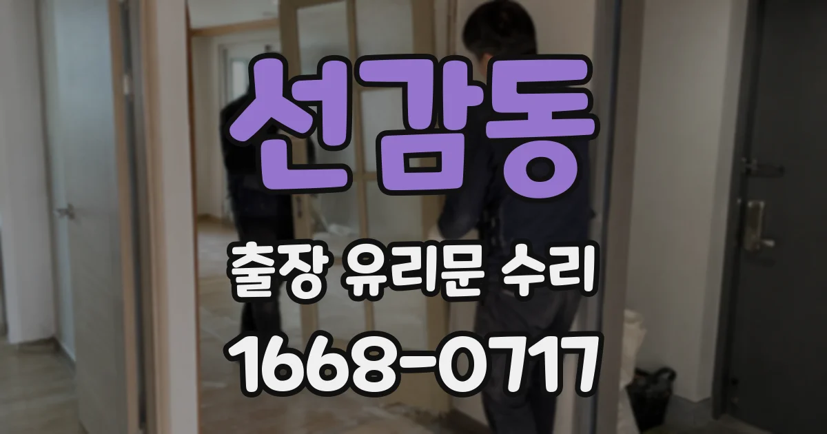 선감동 출장 유리문 수리