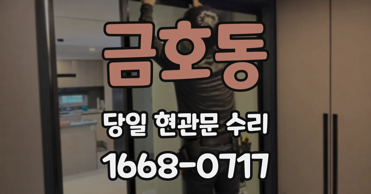 금호동 당일 현관문 수리