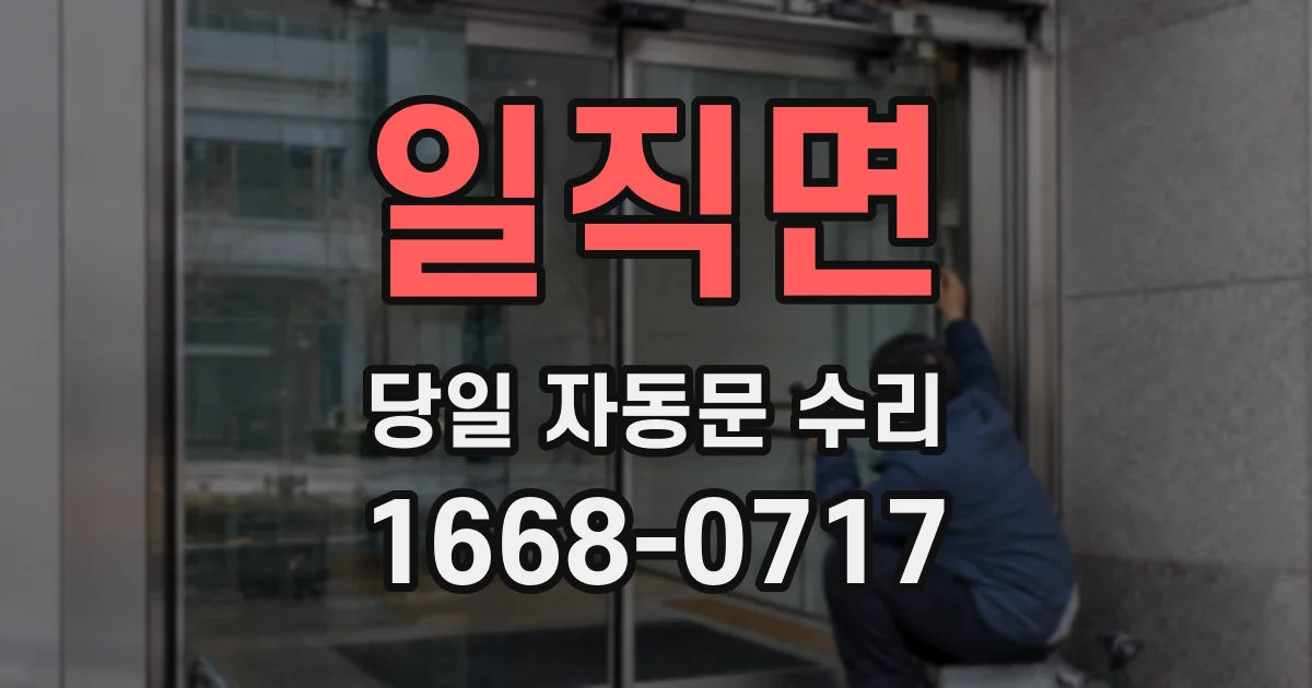 일직면 당일 자동문 수리