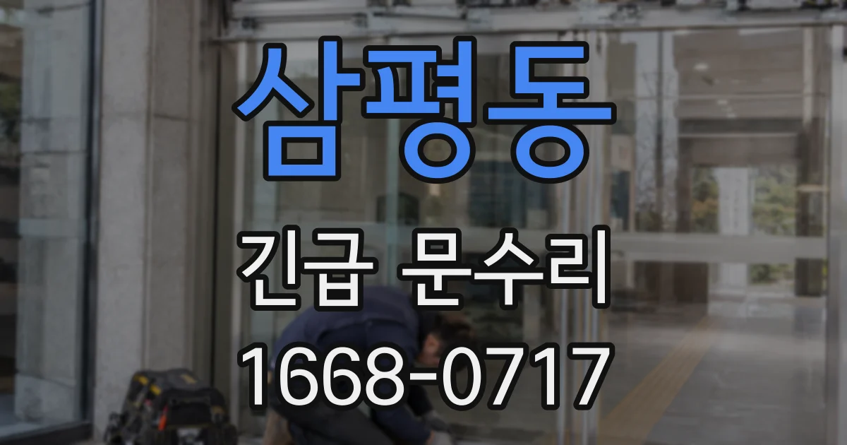 삼평동 긴급 문수리
