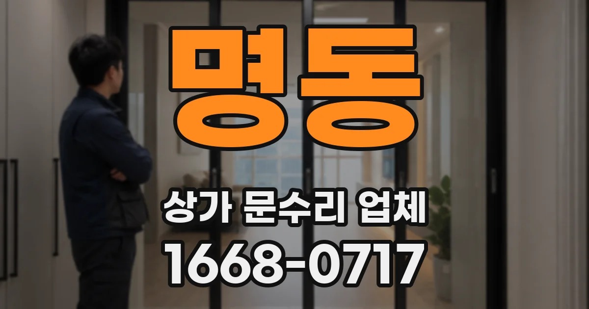 명동 상가 문수리 업체