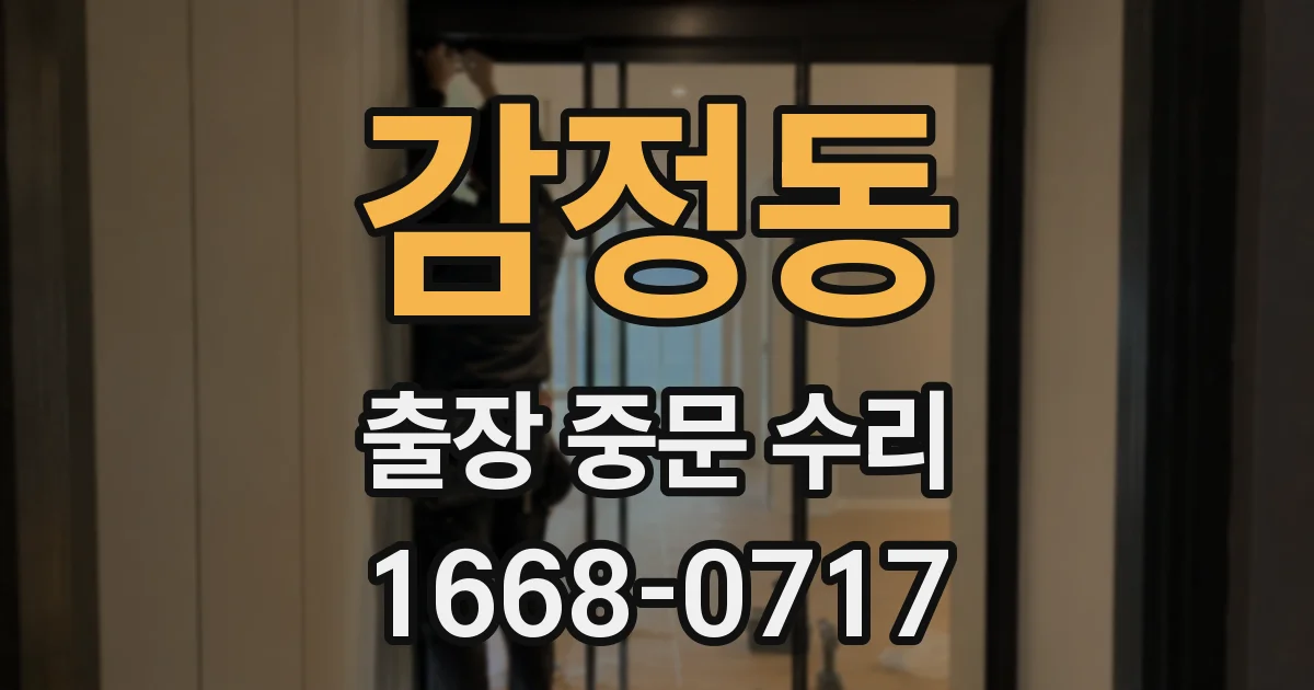 감정동 출장 중문 수리