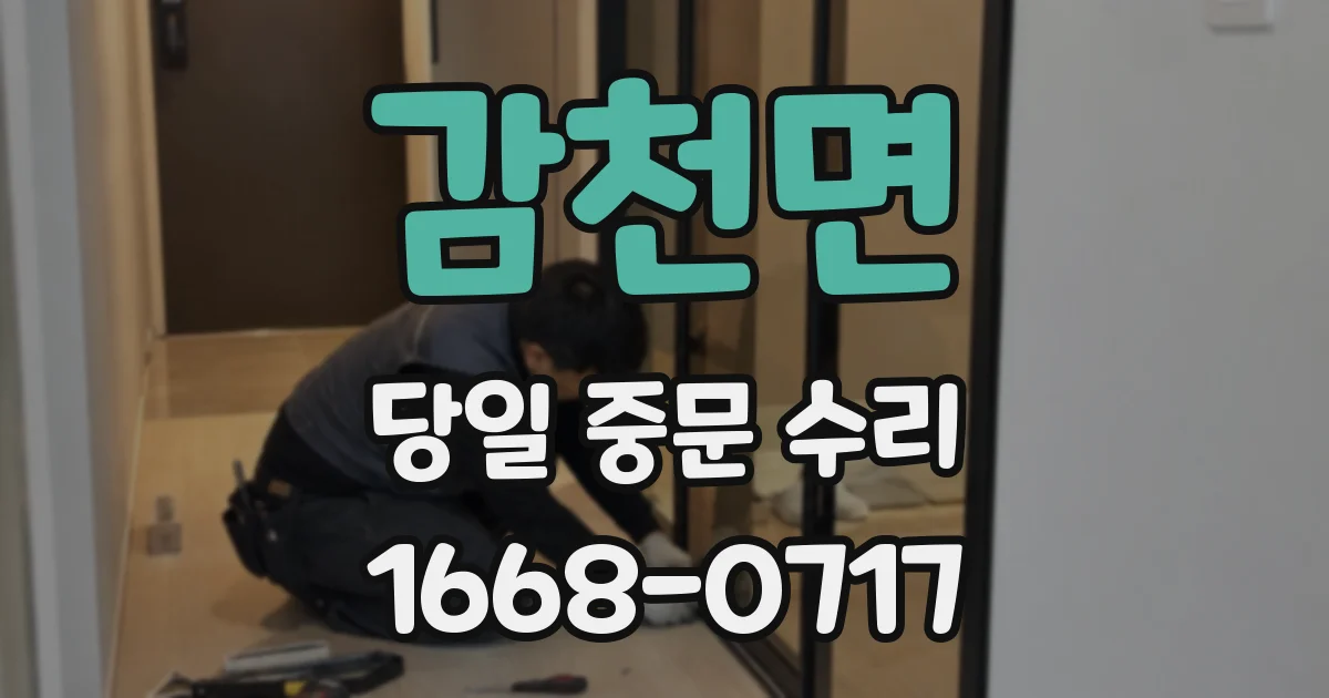 감천면 당일 중문 수리