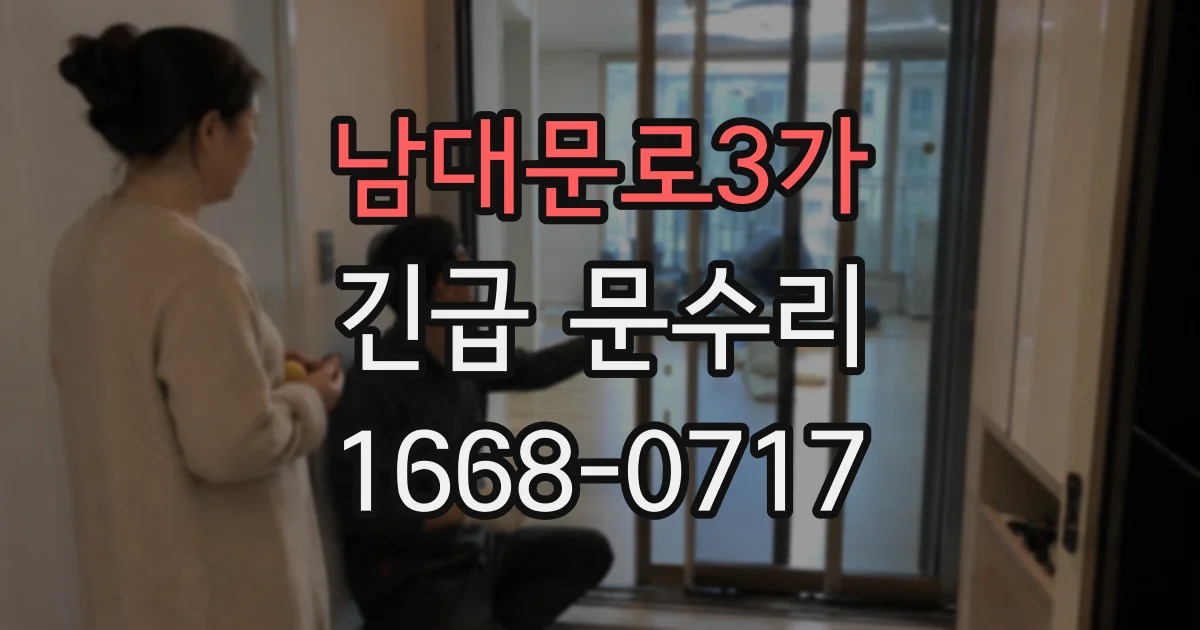 남대문로3가 긴급 문수리