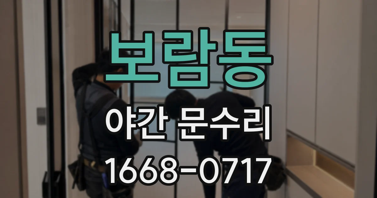 보람동 야간 문수리