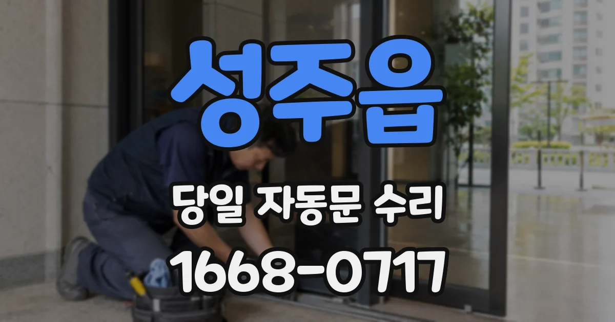 성주읍 당일 자동문 수리