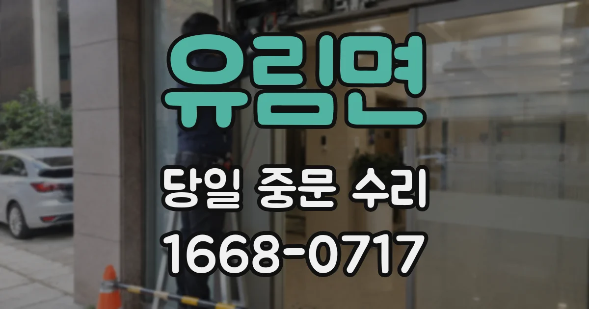 유림면 당일 중문 수리