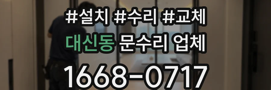 대신동 문수리 업체