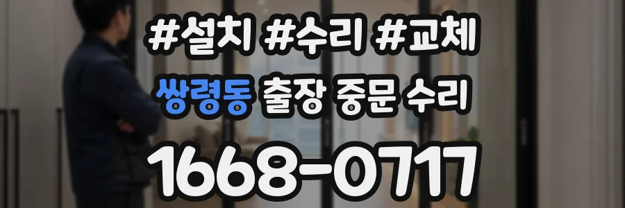 쌍령동 출장 중문 수리