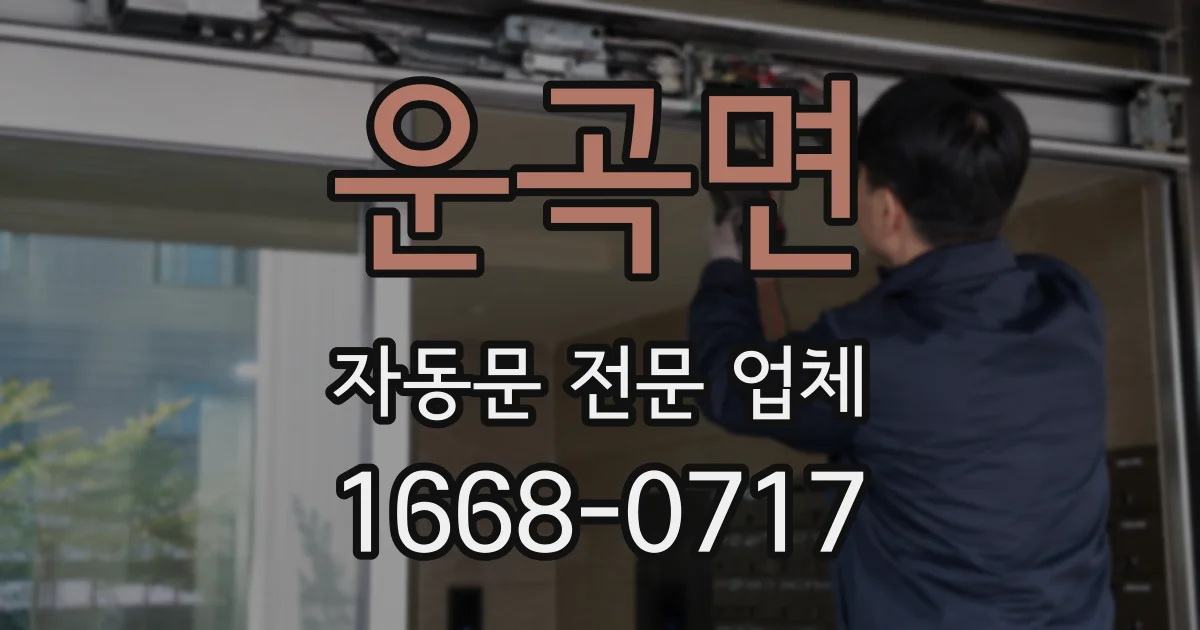 운곡면 자동문 전문 업체