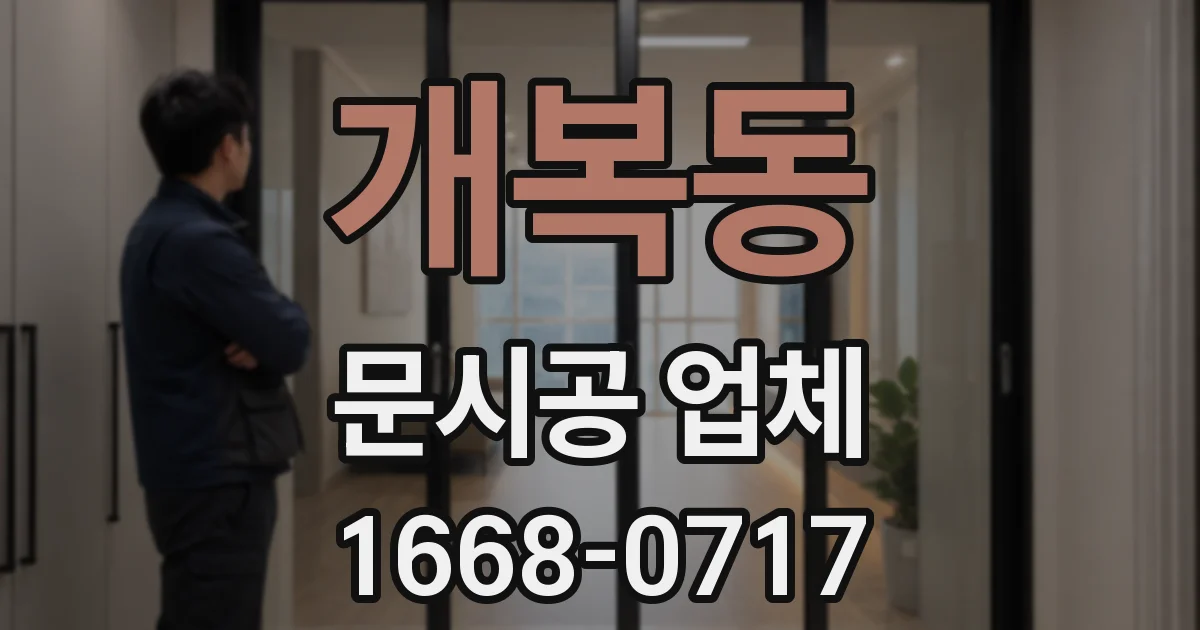 개복동 문시공 업체