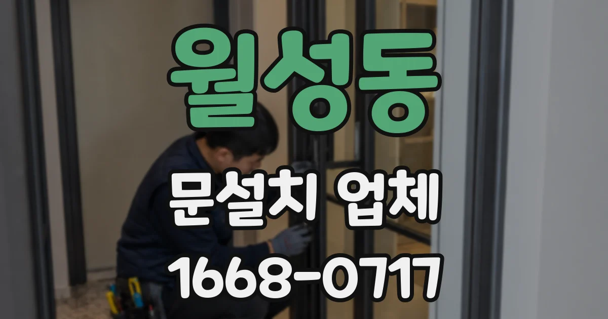 월성동 문설치 업체