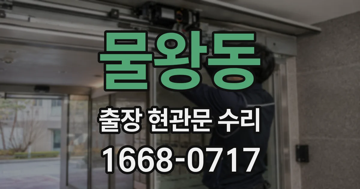 물왕동 출장 현관문 수리