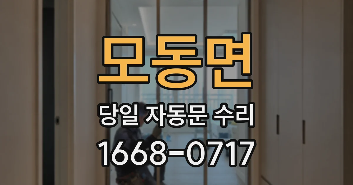 모동면 당일 자동문 수리