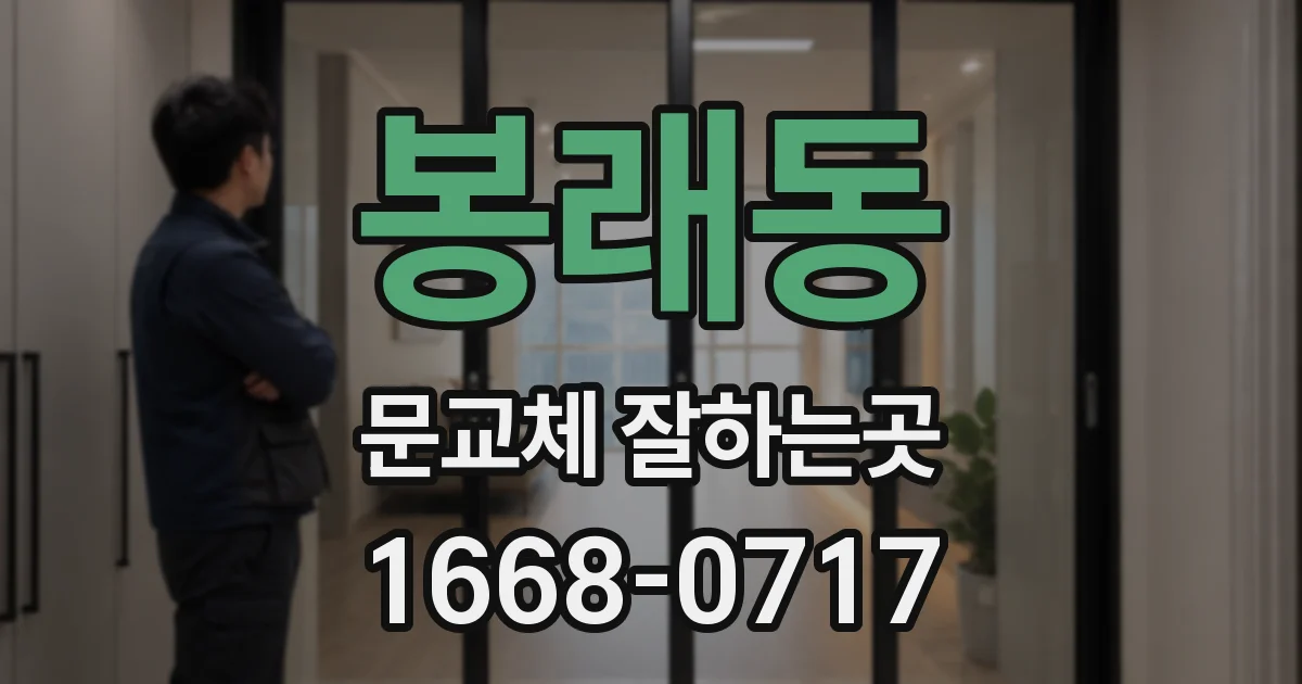 봉래동 문교체 잘하는곳