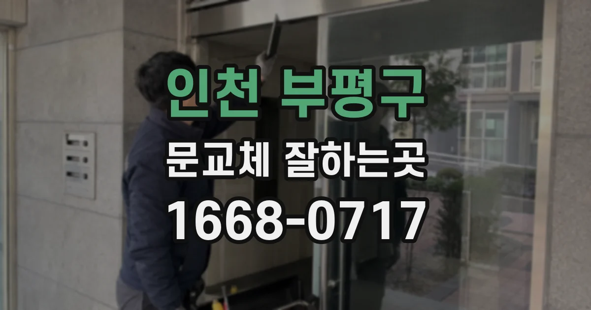 인천 부평구 문교체 잘하는곳