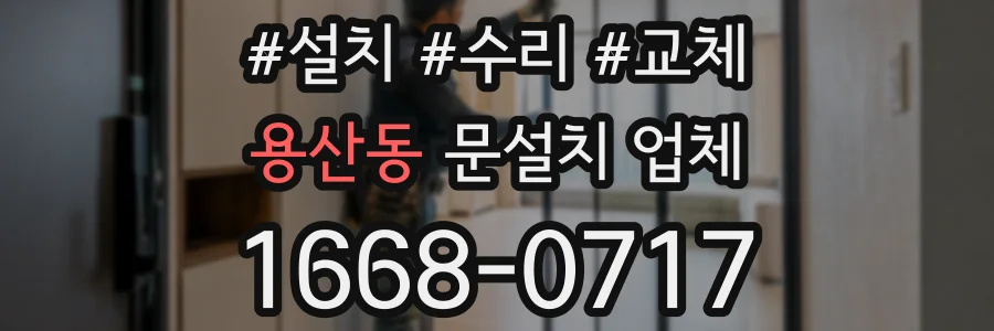 용산동 문설치 업체