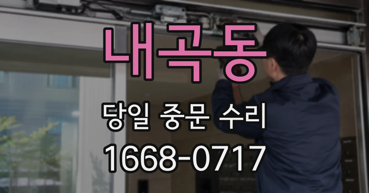 내곡동 당일 중문 수리