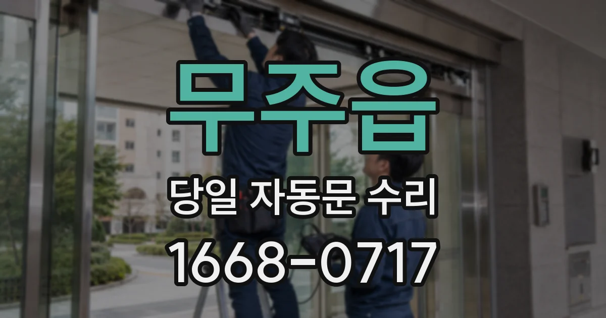 무주읍 당일 자동문 수리