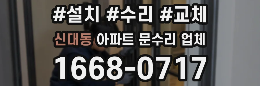 신대동 아파트 문수리 업체