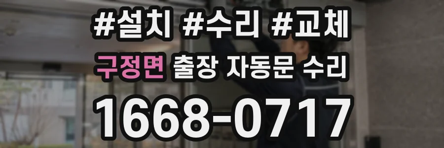 구정면 출장 자동문 수리