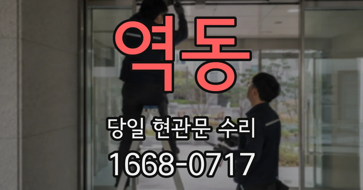 역동 당일 현관문 수리