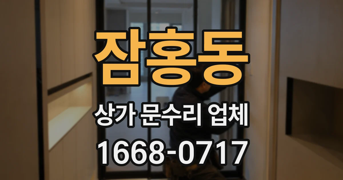 잠홍동 상가 문수리 업체