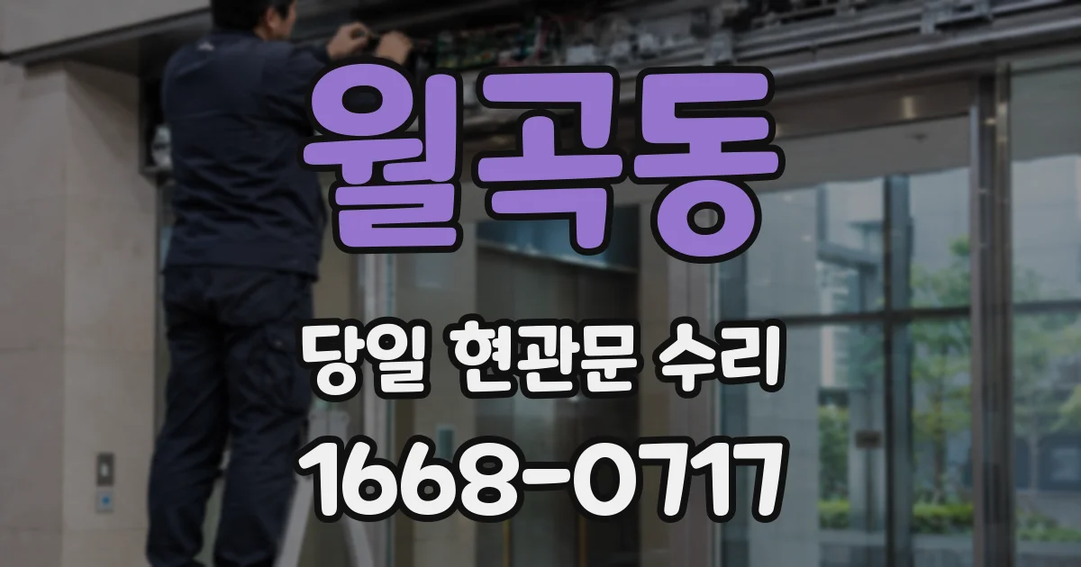 월곡동 당일 현관문 수리