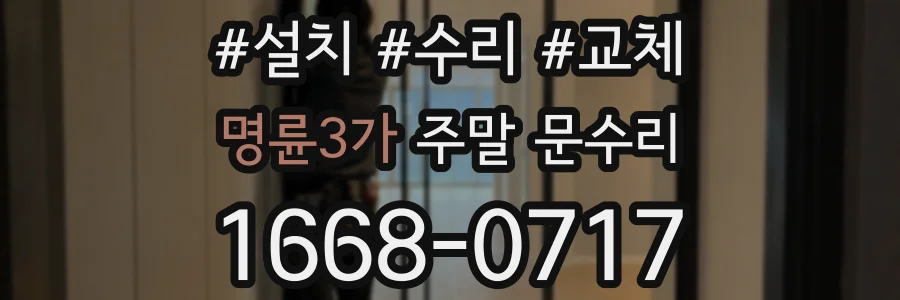 명륜3가 주말 문수리