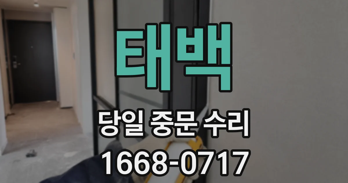 태백 당일 중문 수리