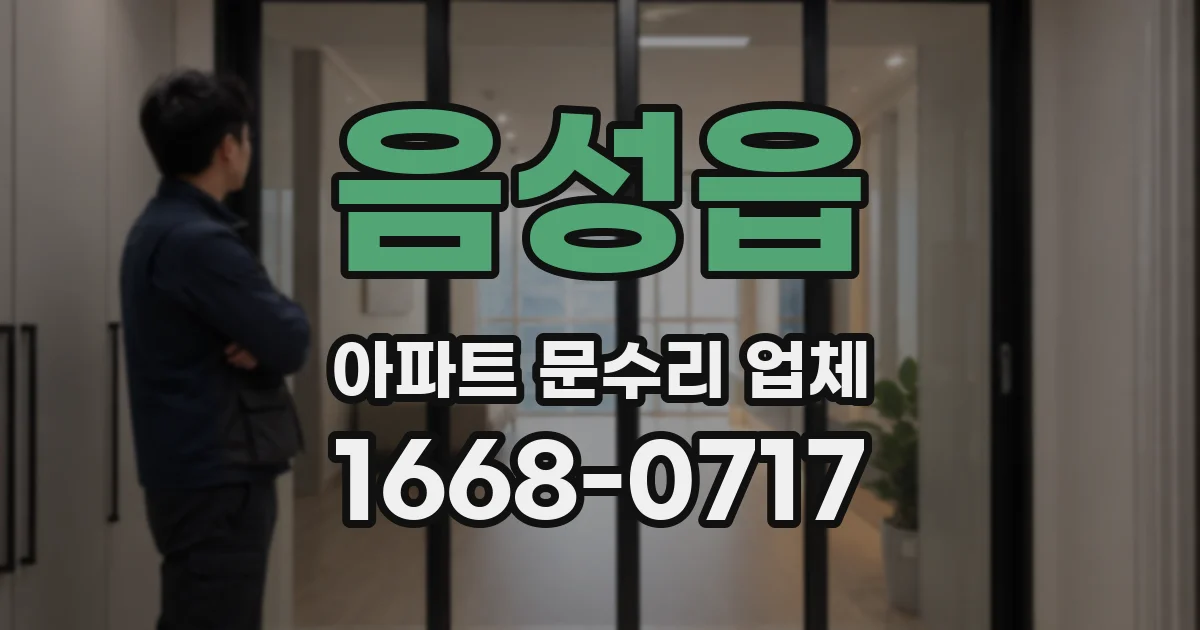 음성읍 아파트 문수리 업체