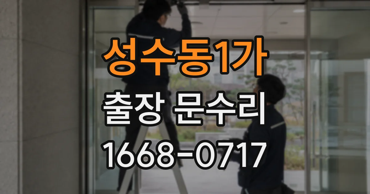 성수동1가 출장 문수리