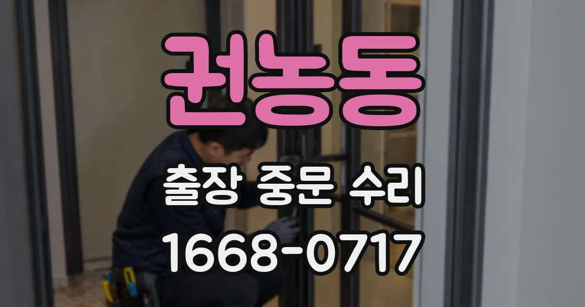 권농동 출장 중문 수리