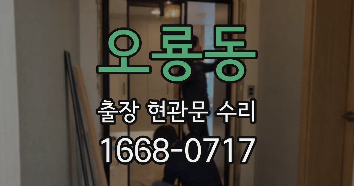 오룡동 출장 현관문 수리