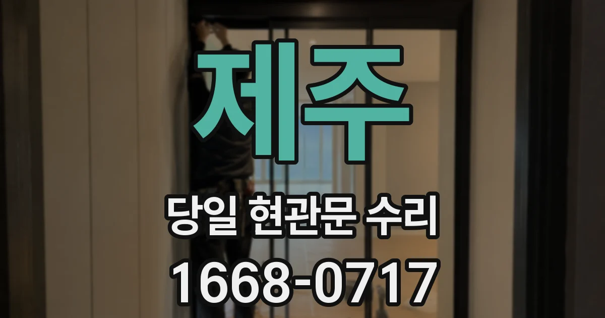 제주 당일 현관문 수리