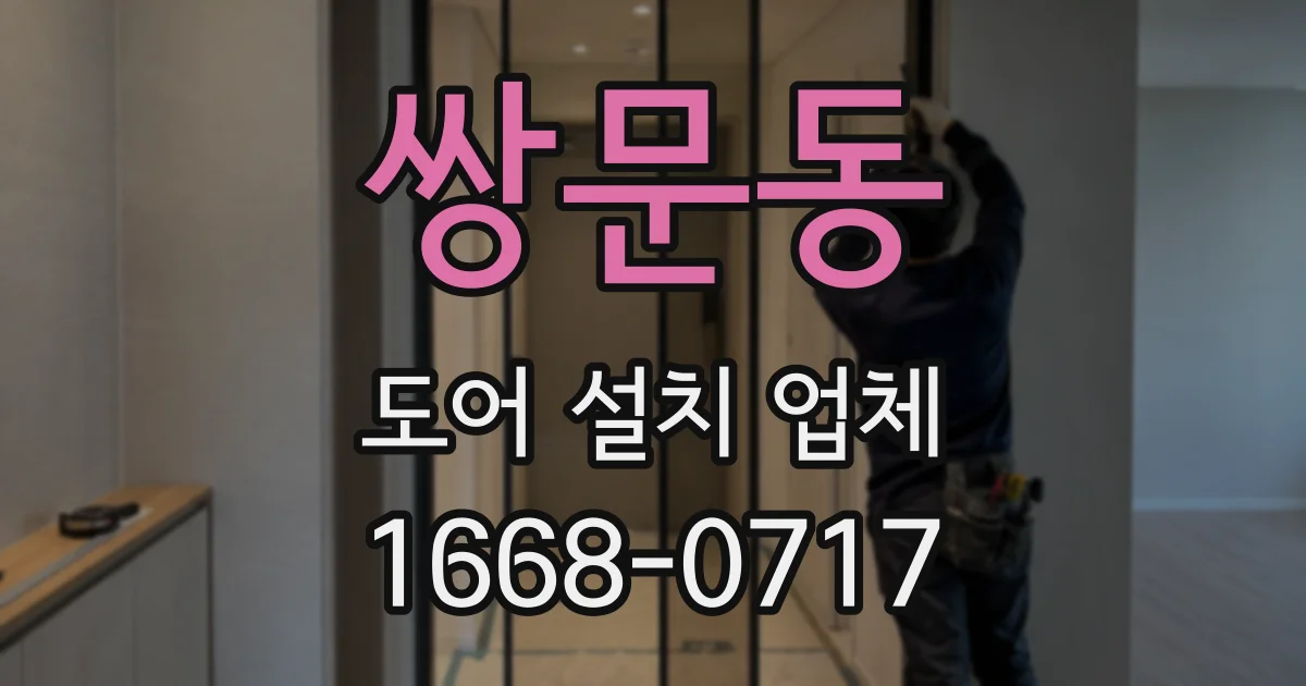 쌍문동 도어 설치 업체